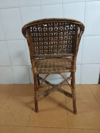2 Sillones Antiguos Mimbre