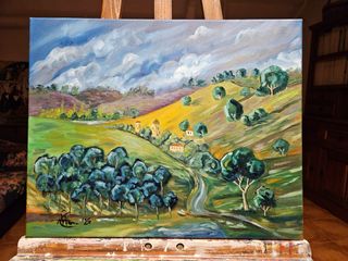 Cuadro Óleo Paisaje Inglés Impresionista