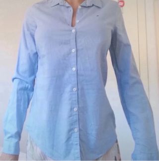Camisa Tommy Hilfiger Slim Mujer Azul