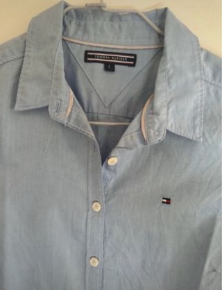 Camisa Tommy Hilfiger Slim Mujer Azul