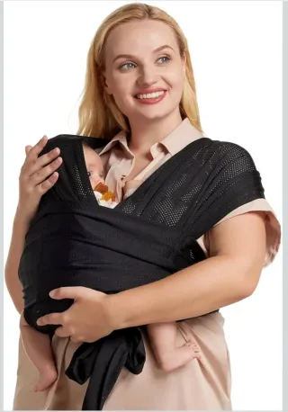 Fular portabebés Momcozy negro