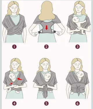 Fular portabebés Momcozy negro