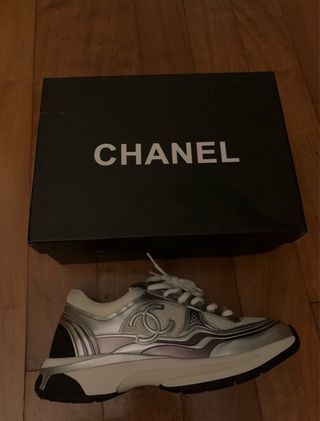 Scarpe €h@nel runner Grigie e Bianche