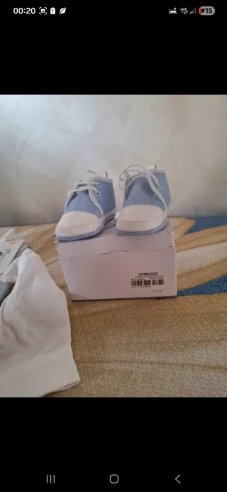 Completo battesimo cotone e lino