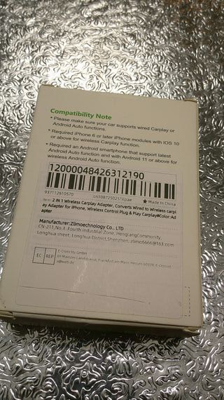 Adaptador Inalámbrico CarPlay Pinray