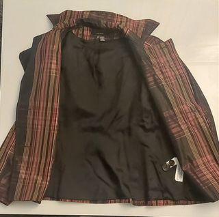 Gabardina Zara cuadros multicolor