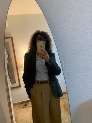 Blazer Zara espiga gris