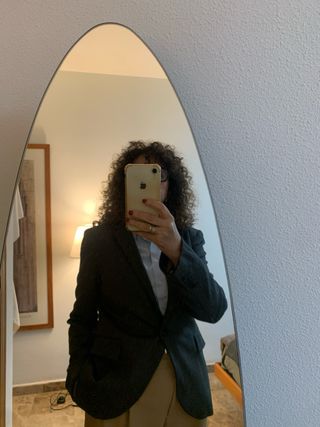 Blazer Zara espiga gris