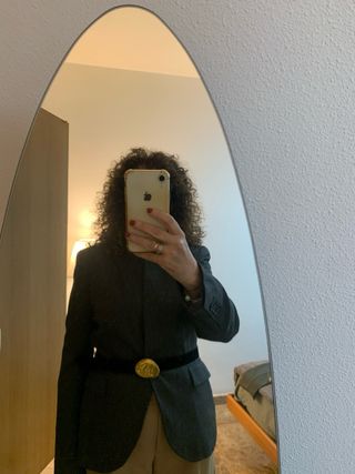 Blazer Zara espiga gris