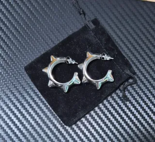 Pendientes Aro Pinchos Plata