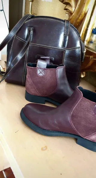 Botines Piel Vino Talla Mini B