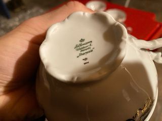 Set 6 Tazze Porcellana Oro e Bianco