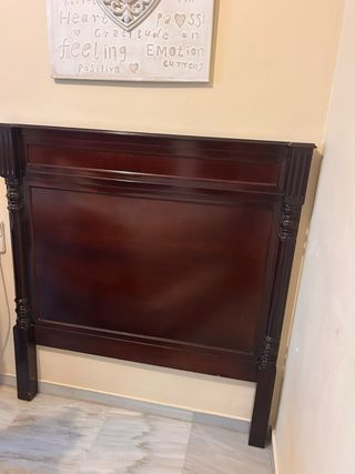 Cabecero de cama madera caoba para cama de 105
