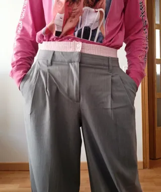 Pantalón Tailoring Cintura contrastre