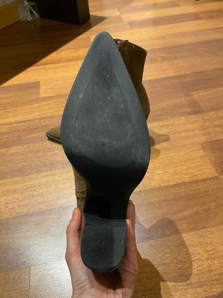 Botín tacón Zara piel camel nº37