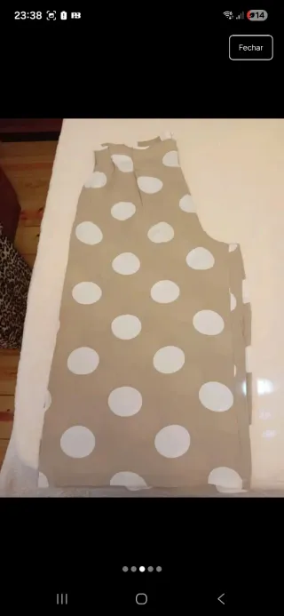 Calças culotte às bolinhas