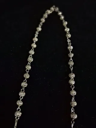 2 rosarios antiguos en plata de ley de filigranas