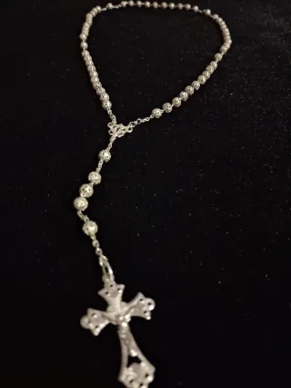 2 rosarios antiguos en plata de ley de filigranas