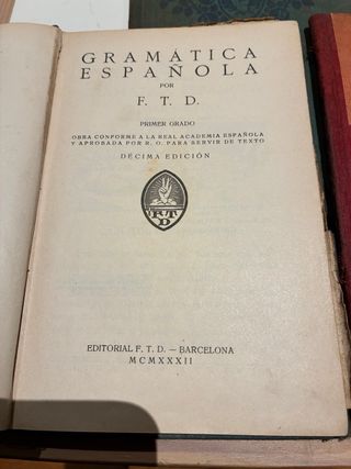 Libro Antiguo Primer Grado 1932