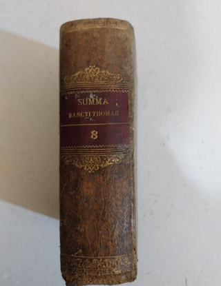 Religión libro antiguo Vol 8 Summa theologiae 1827