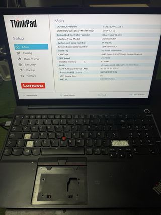 Lenovo E15 Gen2 AMD Ryzen 5 para piezas