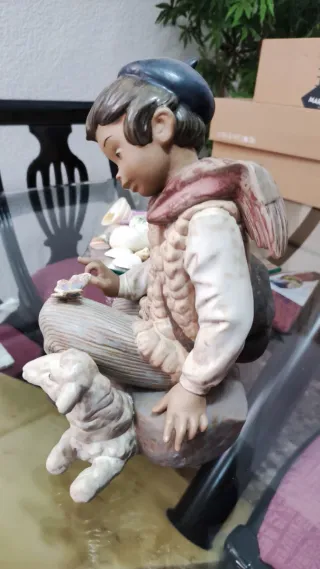 Figura Lladró Original pastorcito y Cordero