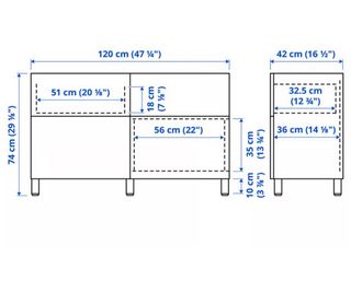 Mueble Salón Besta Blanco