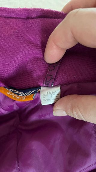 Chaqueta y pantalones de nieve para niña