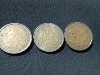 Colección 3 monedas 2 euros.escucho tú hoferta