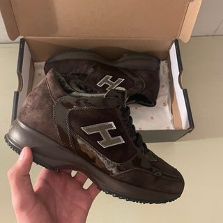 Scarpe Hogan Donna Camoscio Marrone Tg 37