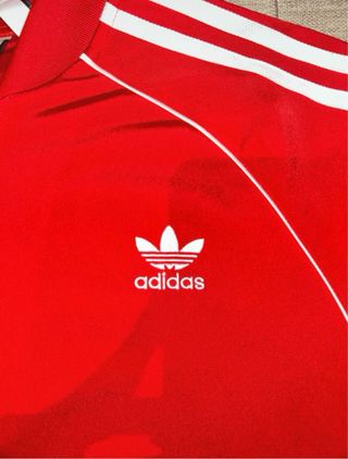 Sudadera Adidas Roja Cremallera