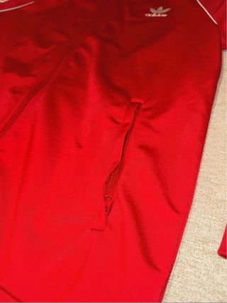 Sudadera Adidas Roja Cremallera