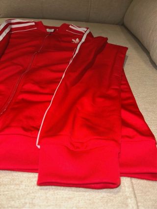 Sudadera Adidas Roja Cremallera