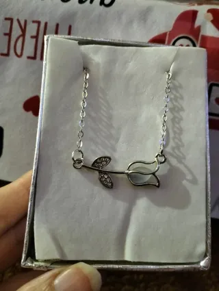 Collar Plata Diseño Tulipán