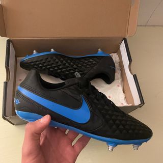 Scarpe calcio Nike Tiempo nere/blu taglia 43