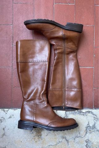 Stivali alti donna pelle marroni taglia 36