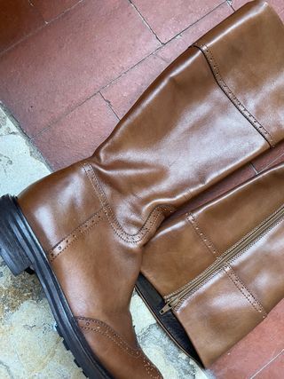 Stivali alti donna pelle marroni taglia 36