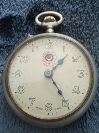 Reloj suizo de bolsillo antiguo Roskopf & Co. Paté