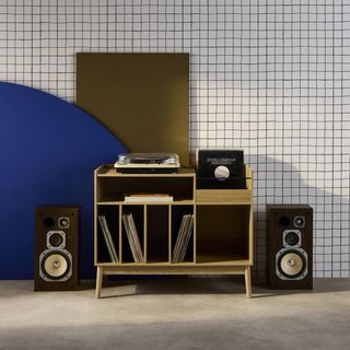 Mueble para tocadiscos y vinilos