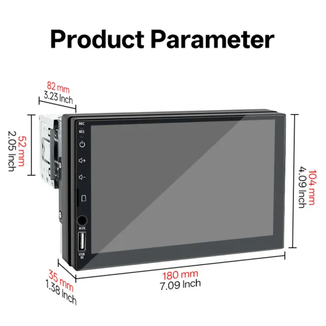 Pantalla de coche táctil 7 pulgadas