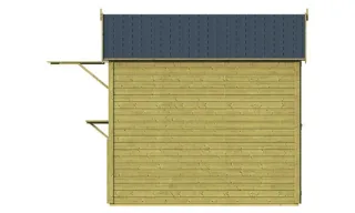 Caseta de madera tratada nueva