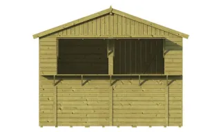 Caseta de madera tratada nueva