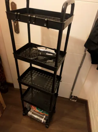 Estantería/Carrito con ruedas 5 pisos PVC,En caja