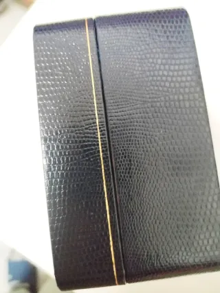 Caja para reloj Festina azul y dorada