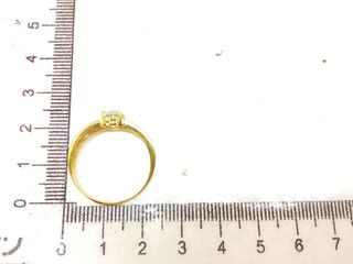 anillo oro 18k con piedra con circonita