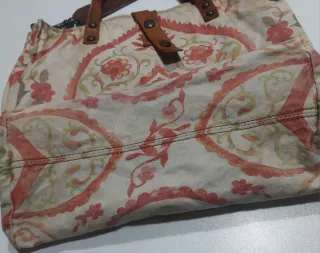 Borsa Tote Campomaggi Beige e Arancione