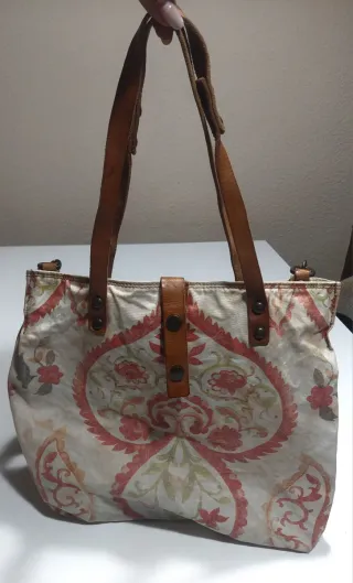 Borsa Tote Campomaggi Beige e Arancione