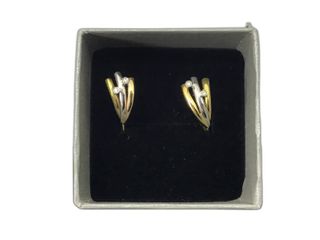 pendientes oro 18k con diamante