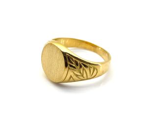 sello oro 18k con onix,circonita t. 24 (20,38 mm)