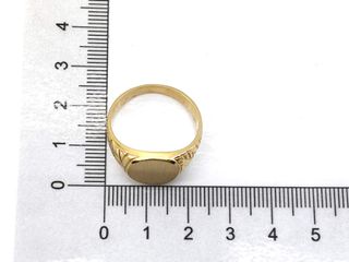 sello oro 18k con onix,circonita t. 24 (20,38 mm)